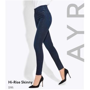 AYR Hi-Rise Skinny Jeans Jaguar Legs Dark Wash High Rise Denim Size 28‎ x 28